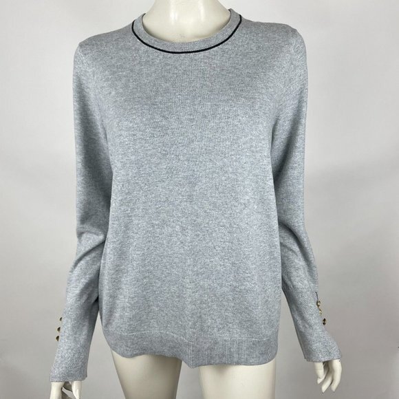 Court & Rowe Cotton Wool Sweater Scoop Neck Long Sleeve Thin Knit Women XL‎ NWT - Picture 1 of 10
